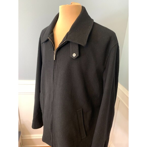 Perry Ellis Wool Jacket Mens XXL Military Bomber Lined‎ Zip Up - Picture 2 of 14